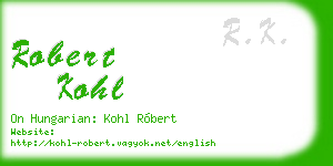 robert kohl business card