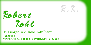 robert kohl business card